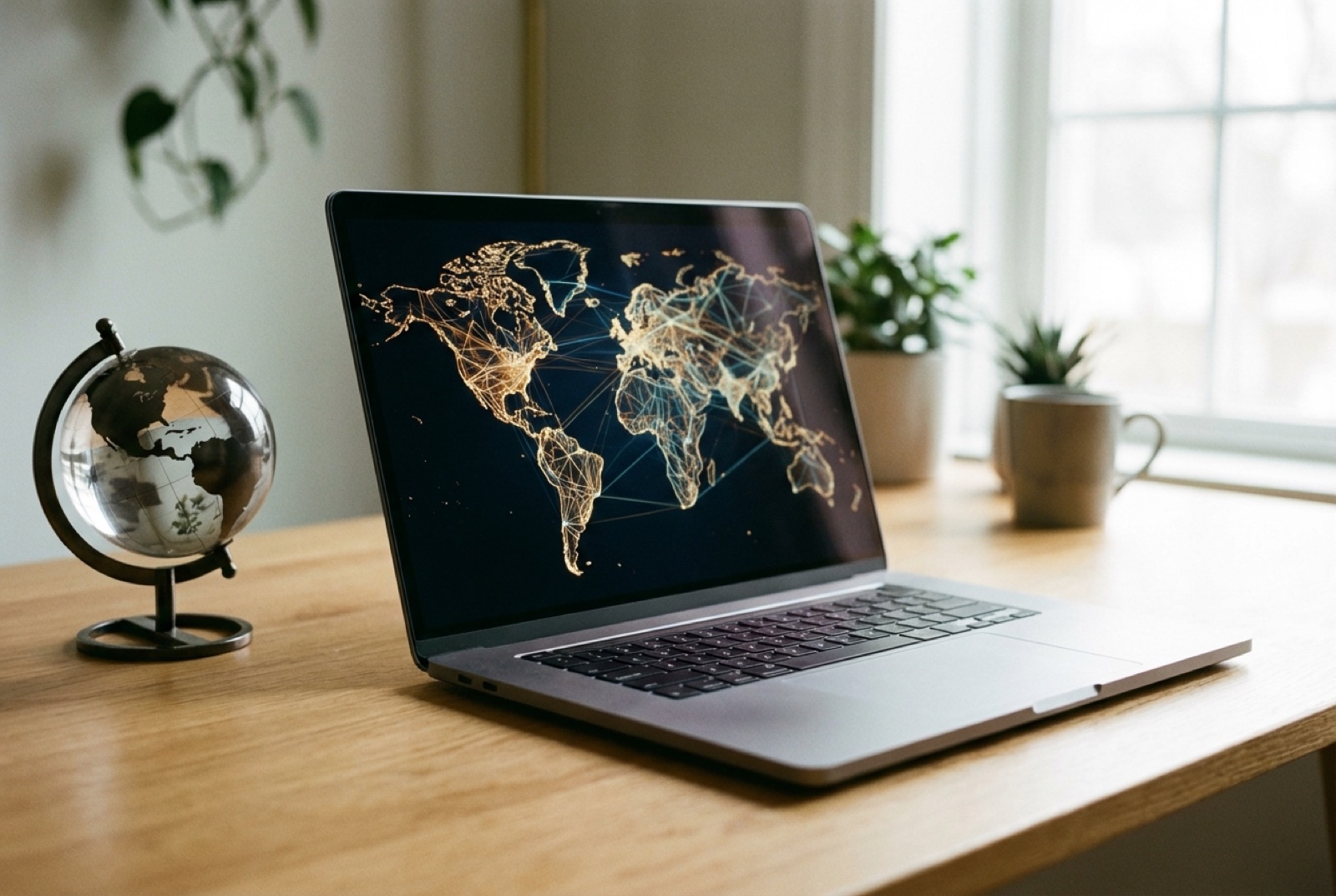 Laptop cu interfață platformă voice AI — comparație SaaS vs agenție românească